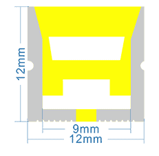 Neon LED strip T1212A1 dimension