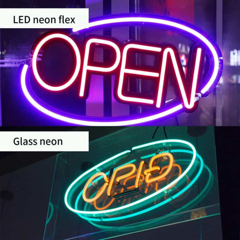 Qual é a melhor opção entre o néon de vidro tradicional e o néon LED flexível