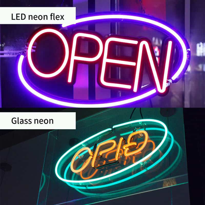 Qual è la soluzione migliore tra il neon tradizionale in vetro e il neon a LED flessibile?