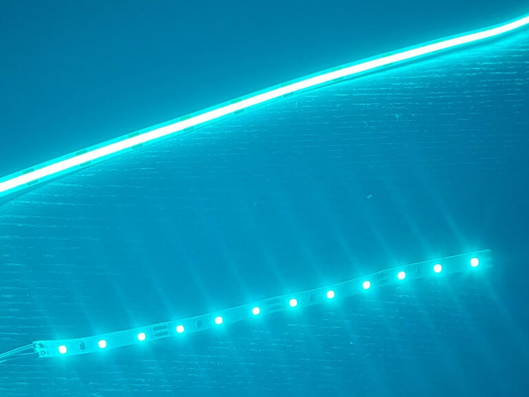 As tiras COB-LED são mais brilhantes