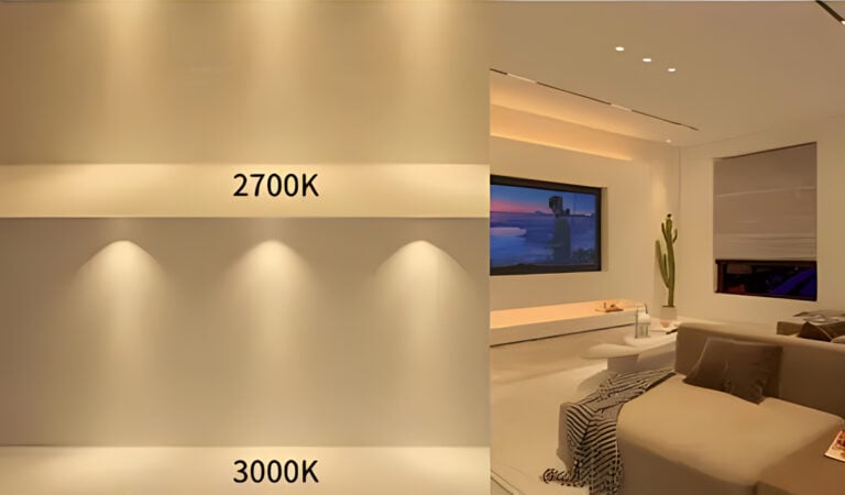 O que distingue a iluminação de 2700K da iluminação de 3000K