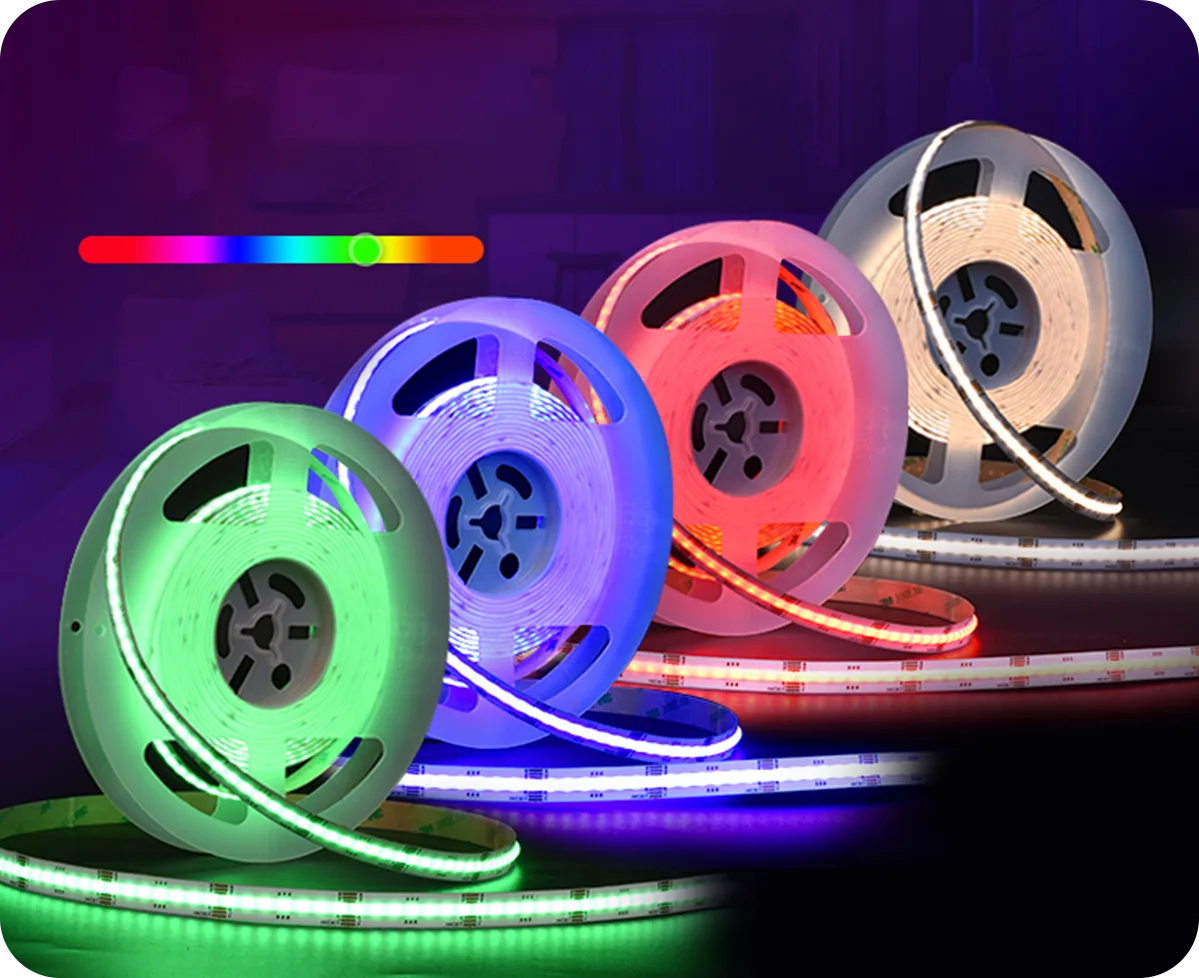 RGB CCT COB LED 스트립_COB-840LED-12MM-RGBCCT_180° 광각