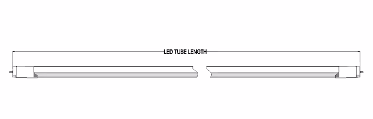 COMPRIMENTO DO TUBO DE LED