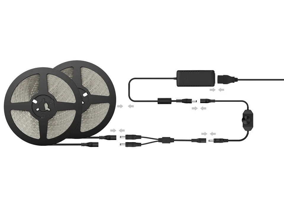 하나의 전원 공급 장치에 여러 개의 12V LED 스트립 연결