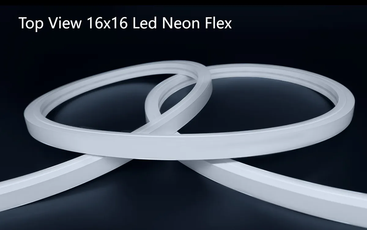 파사드 조명_상단 뷰 16x16 Led 네온 플렉스