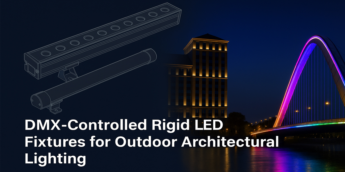 Luminaires LED rigides contrôlés par DMX pour l'éclairage architectural extérieur Luminaires LED rigides contrôlés par DMX pour l'éclairage architectural extérieur