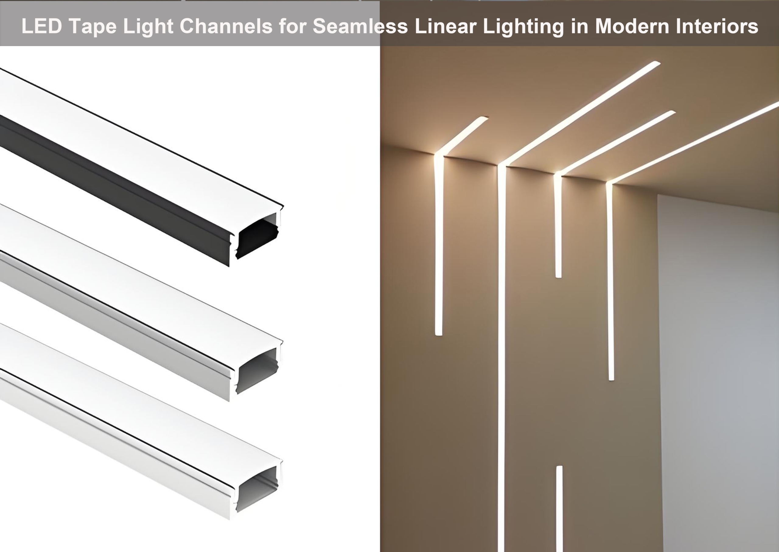 Canales de luz LED para una iluminación lineal perfecta
