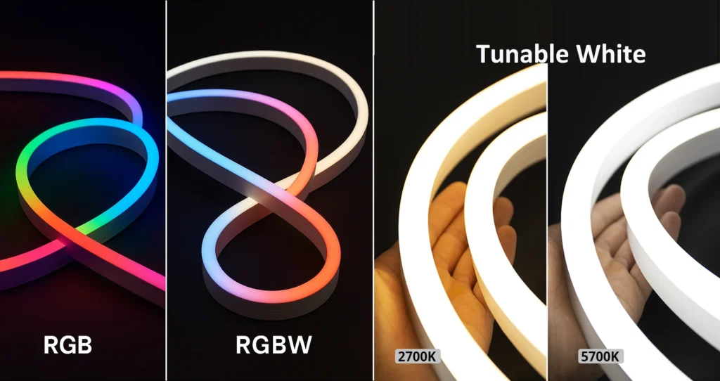 RGB RGBW Tunable white LED neon lights RGB RGBW Tunable white LED neon lights