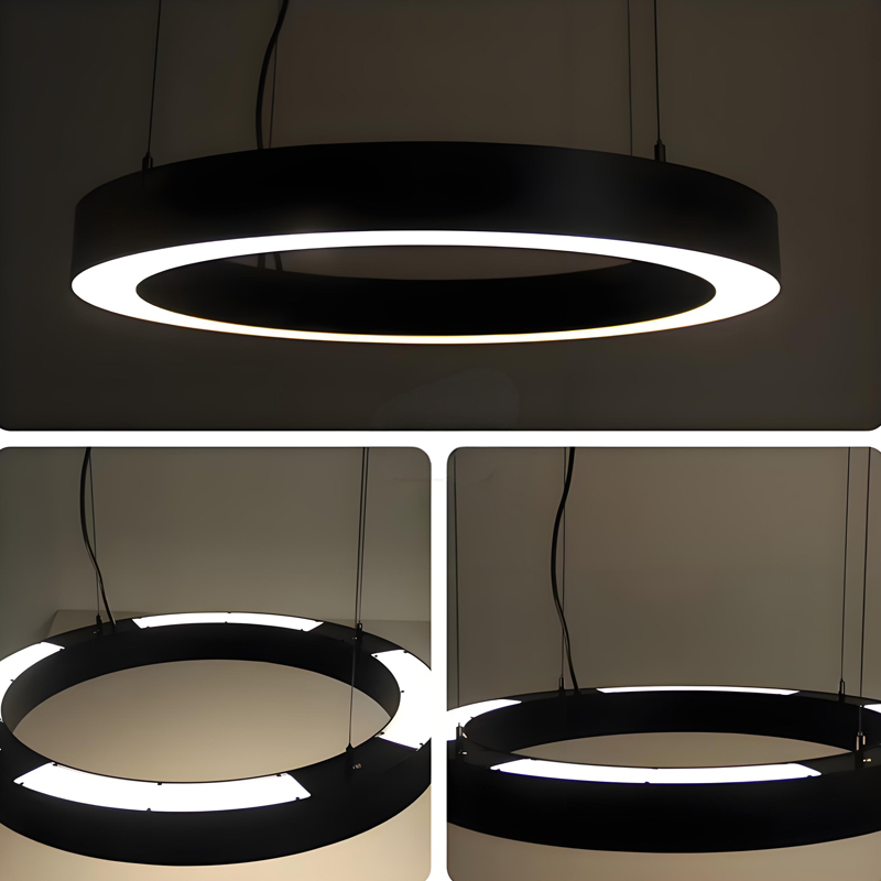 Aluminum round ring pendant lighting up and down