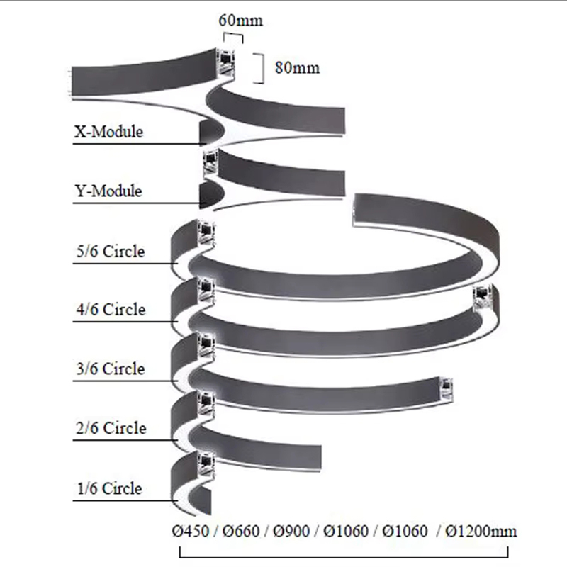 Combination Cell Shape Circle LED Pendant Light