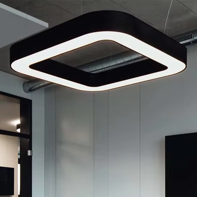 Curved Profile LED Square Pendant