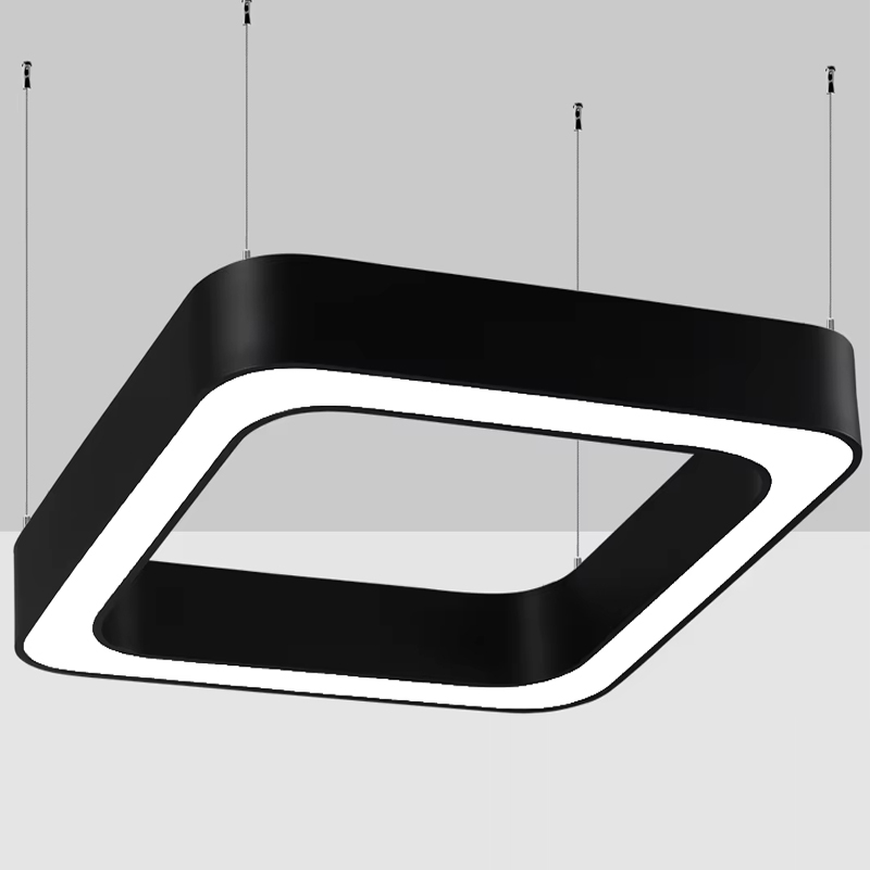 Curved Profile LED Square Pendant