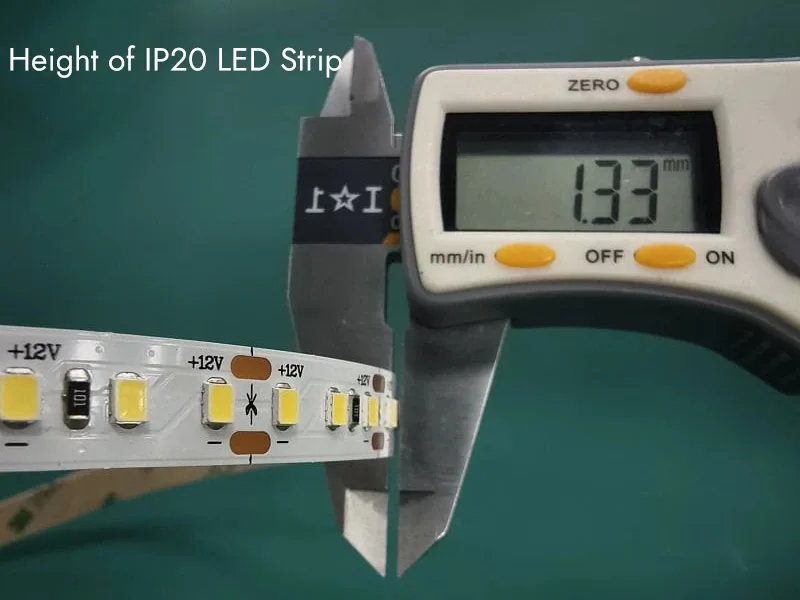 Height of IP20 LED Strip Height of IP20 LED Strip