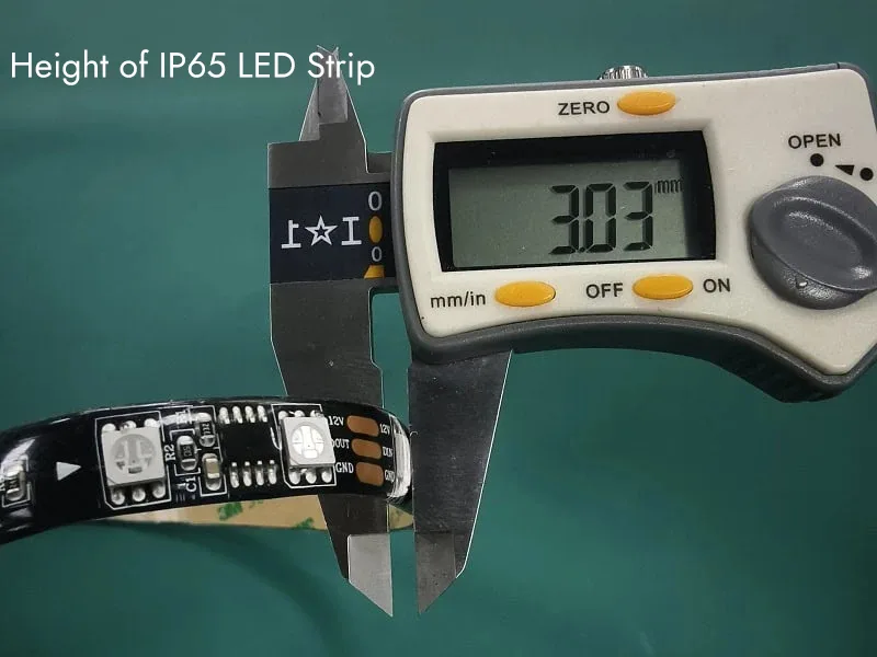 Height of IP65 LED Strip Height of IP65 LED Strip