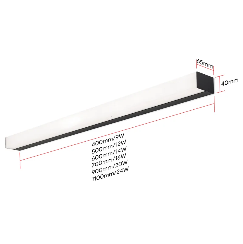 LED Linear Light for Mirror_Dimensions