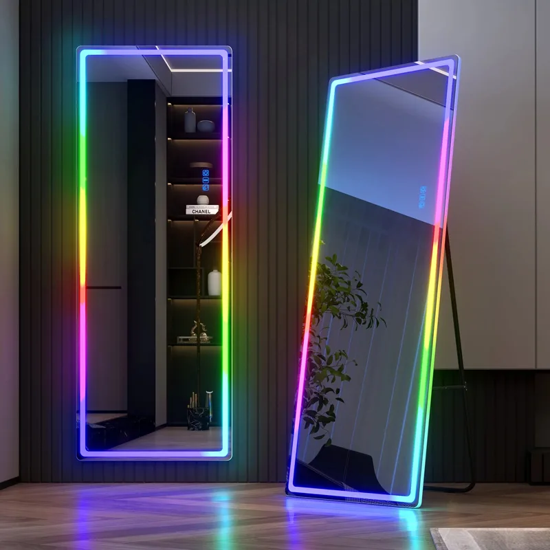 RGB Rainbow COB LED Strip for Floor-Standing Full-Length Mirror