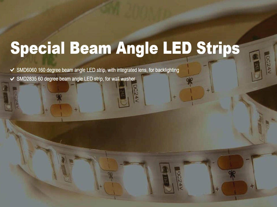 Speciale stralingshoek LED-strips licht