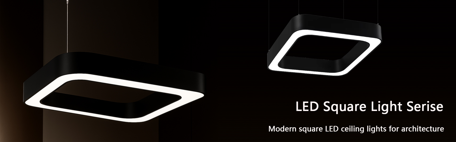 Kwadratowa liniowa lampa wisząca LED Sala pokładzie