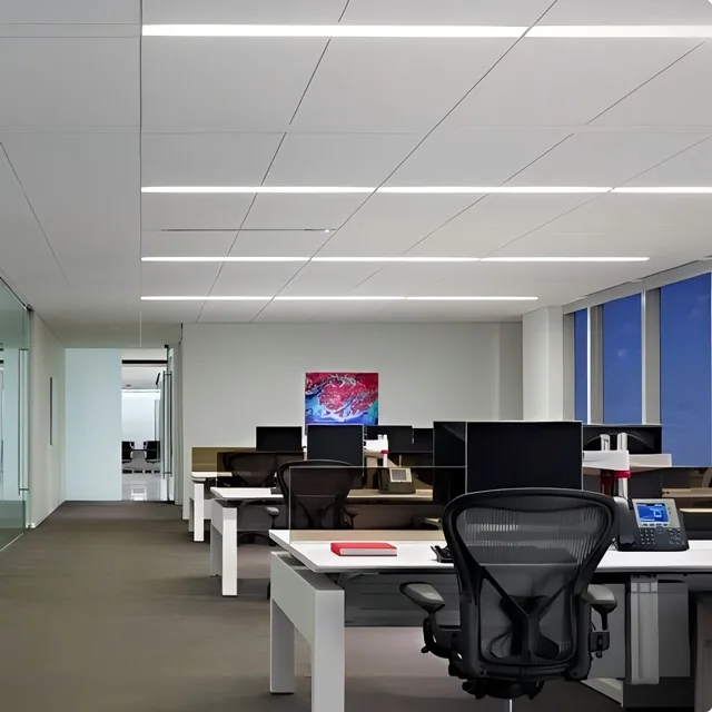 Office Ceiling Lighting (Embedded Linear Light Strip)