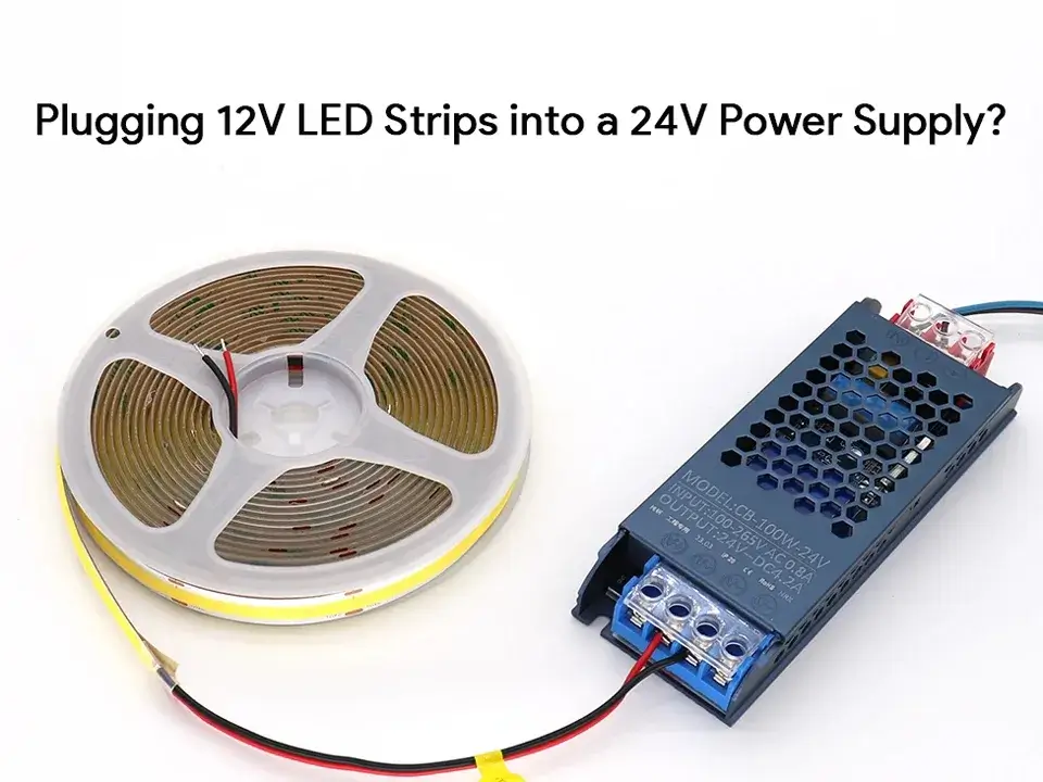12V LED-strips in een 24V-voeding aansluiten Lees dit eerst