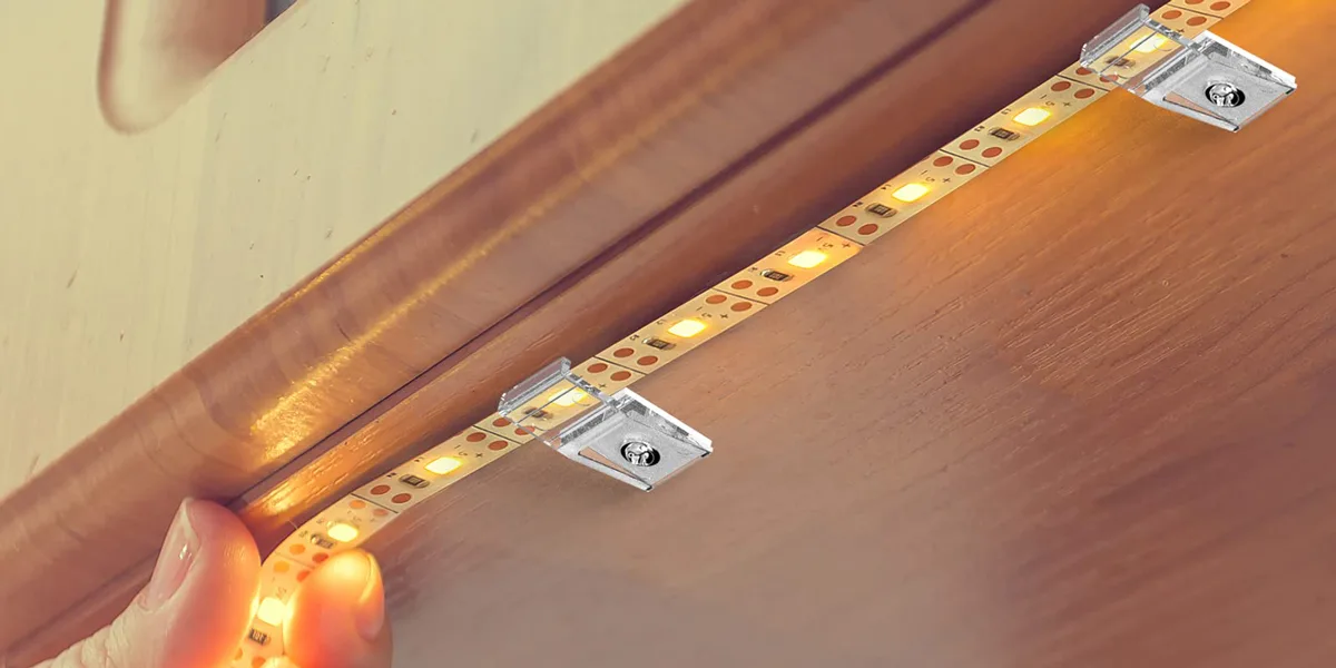LED strip installation clips LED strip installation clips