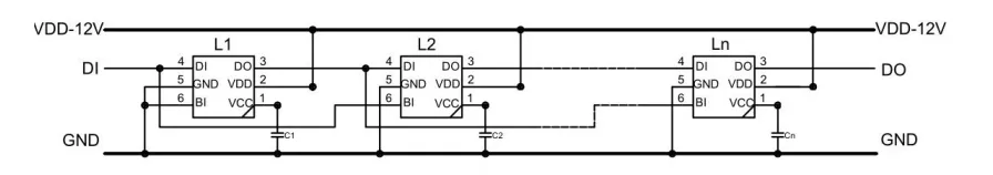 RGBIC Built-in Control Schematic Diagram RGBIC Built-in Control Schematic Diagram