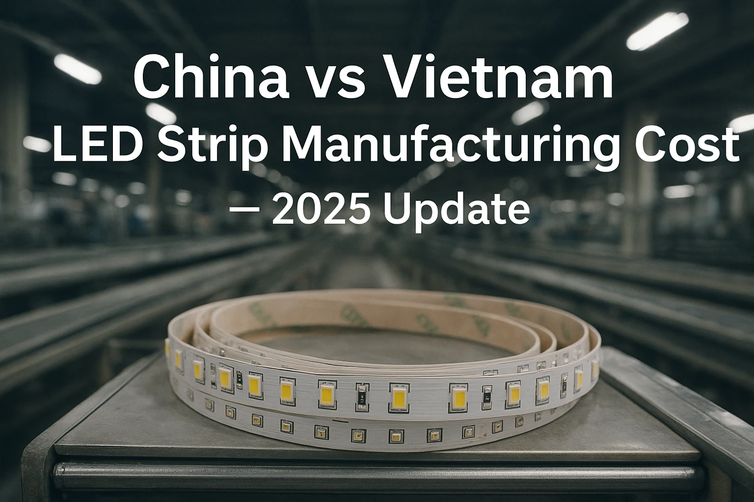 China vs Vietnam LED Strip Manufacturing Costs — 2025 Update