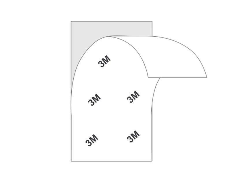led-sheet-light-installation-3M tape