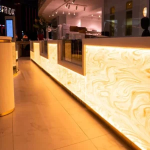 LED-feuille-lumières-verre-surface-rétro-éclairage