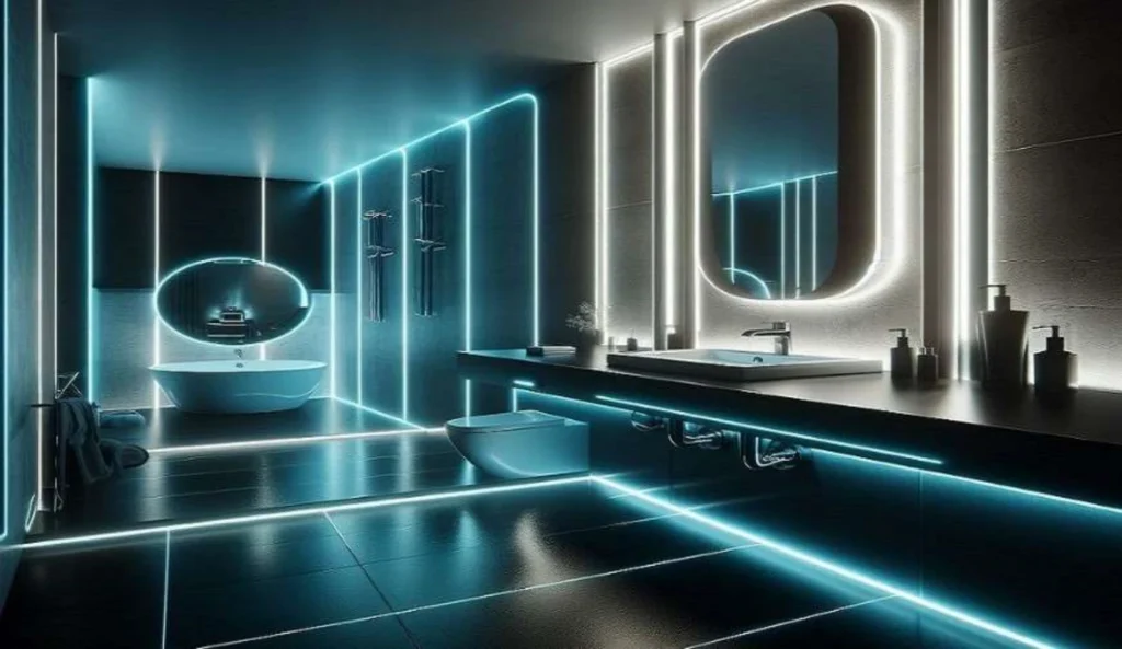 Bathroom neon light