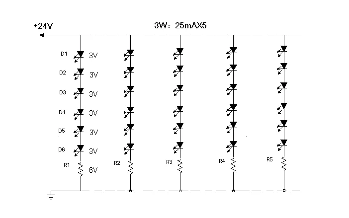 24V LED-lichtstrip schakelschema 24V LED-lichtstrip schakelschema