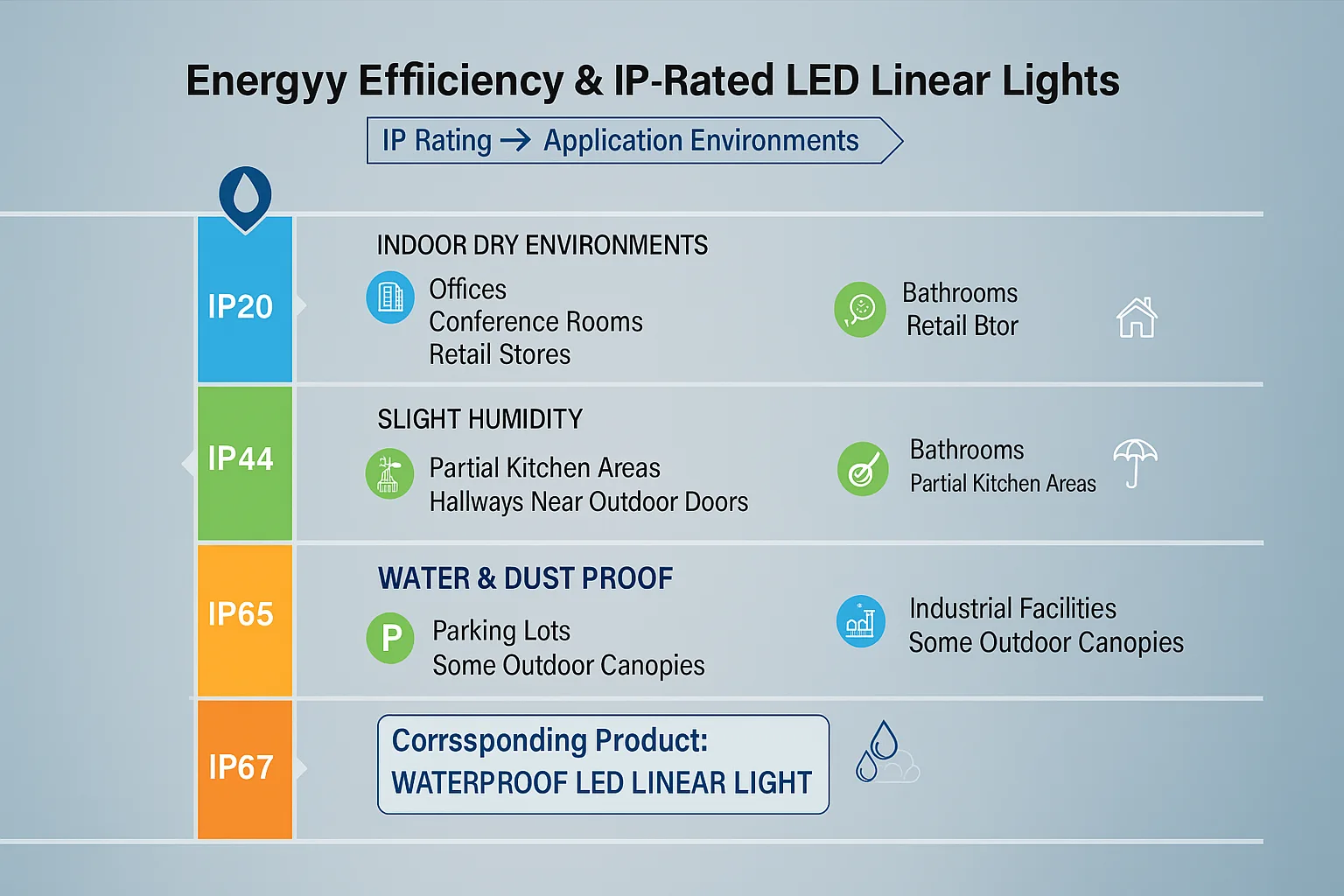 IP Rating and Environmental Suitability for LED Linear Lights