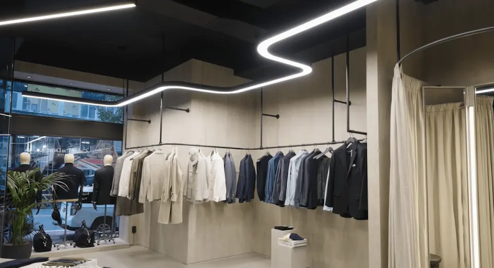 Retail store using architectural LED linear lighting