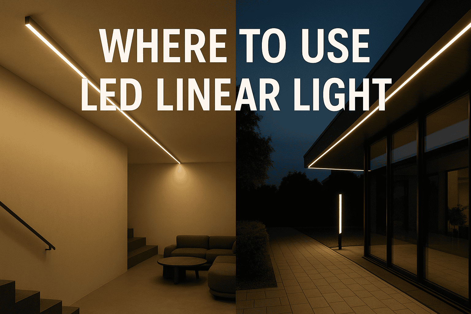 Où utiliser la lumière linéaire LED pour l'extérieur et l'intérieur