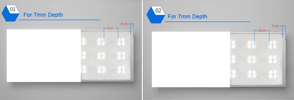 균일한 백라이트를 위한 단색 LED 매트릭스 레이아웃 균일한 백라이트를 위한 단색 LED 매트릭스 레이아웃