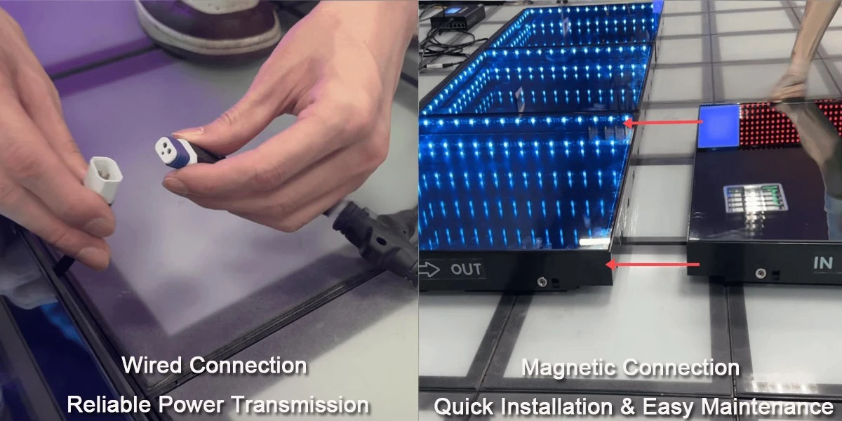 LED-ダンス-フロア接続タイプ-有線-磁気 LED-ダンス-フロア接続タイプ-有線-磁気