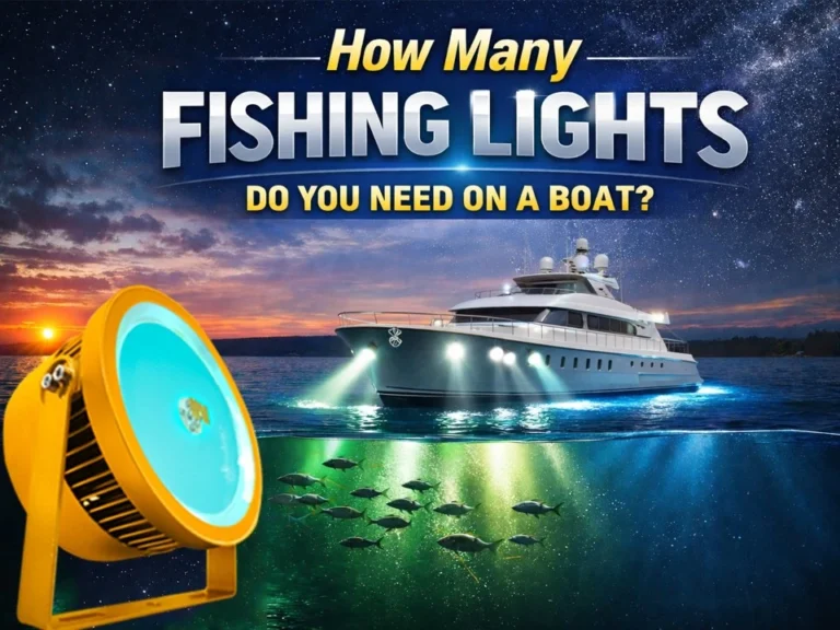 Quantas luzes de pesca você precisa em um barco