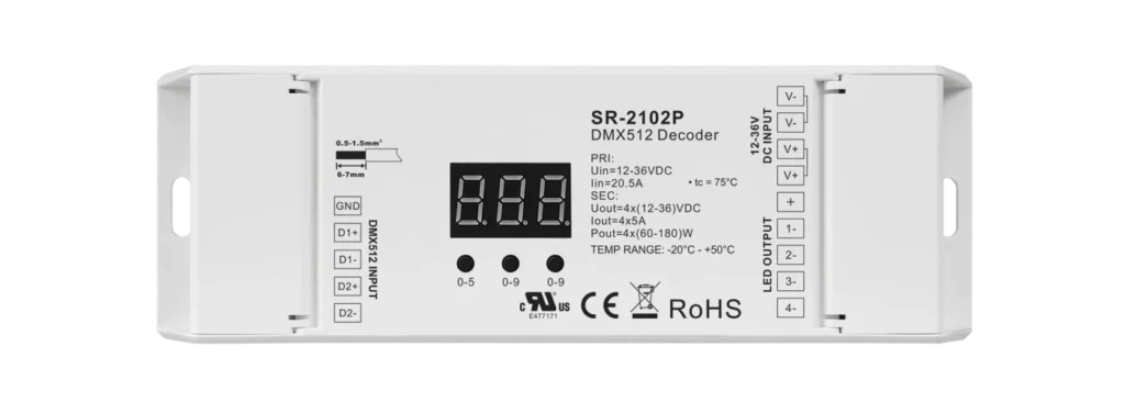 Sunricher constant voltage DMX512 decoder SR 2102P