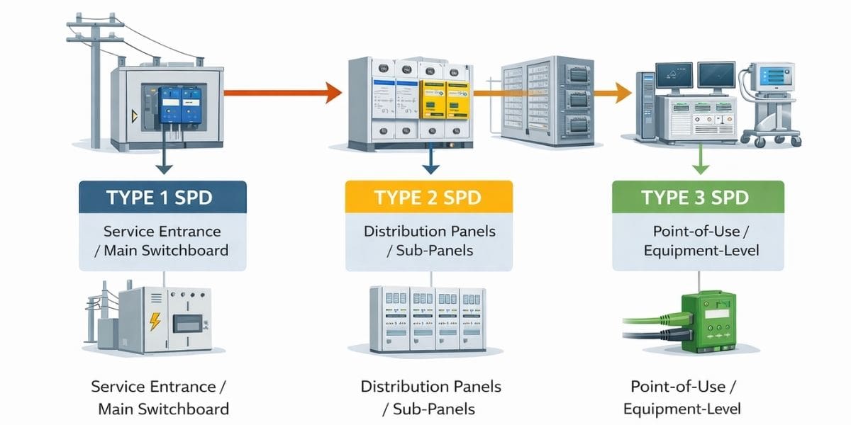 อุปกรณ์ป้องกันไฟกระชาก อุปกรณ์ป้องกันไฟกระชาก
