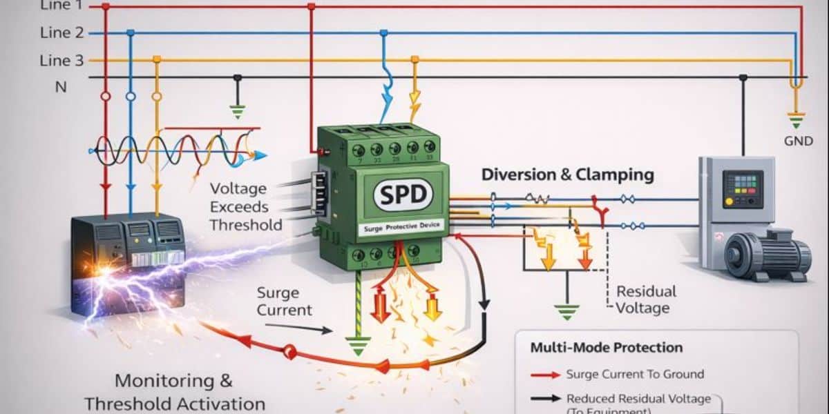 Dispositivo di protezione contro le sovratensioni a 3 fasi Dispositivo di protezione contro le sovratensioni a 3 fasi