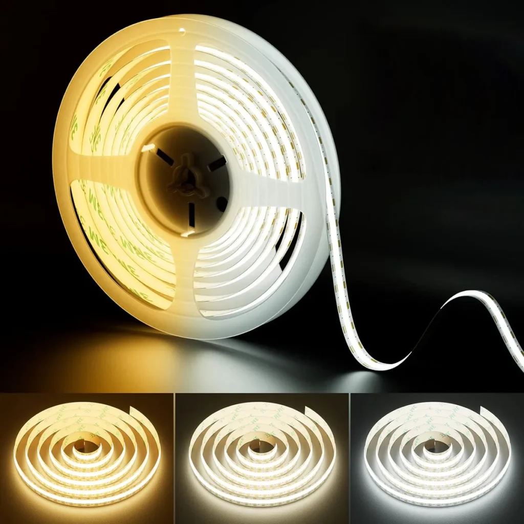 Lumières de bande LED COB