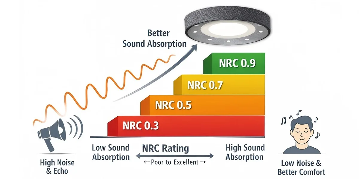 Understanding the Importance of NRC Ratings for Acoustic LED Lights Understanding the Importance of NRC Ratings for Acoustic LED Lights