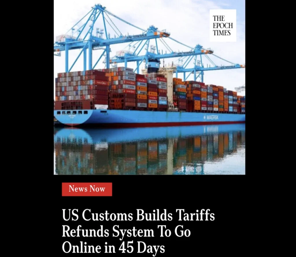 Tarriffs refund system