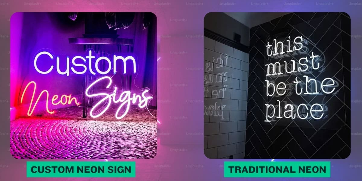 Sinais de néon personalizados