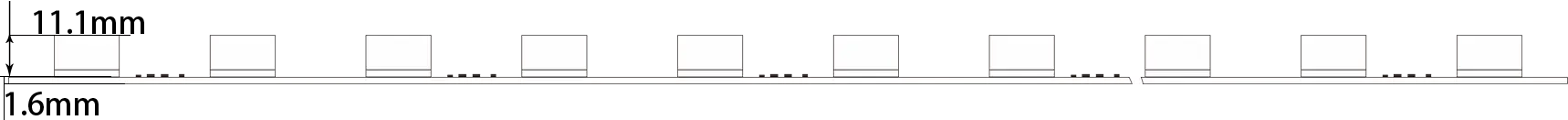 LED rígido de corrente contínua com iluminação de borda constante, bar_ROC20E020D_SIDE