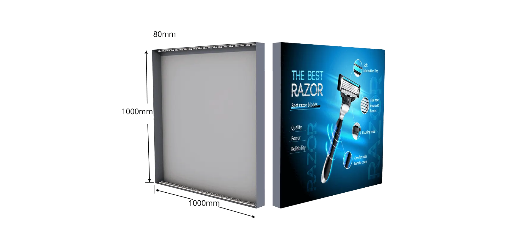 Bordo laterale a corrente costante LED Bar_RQW24E020D-HE per scatola luminosa a doppia faccia da 8 cm