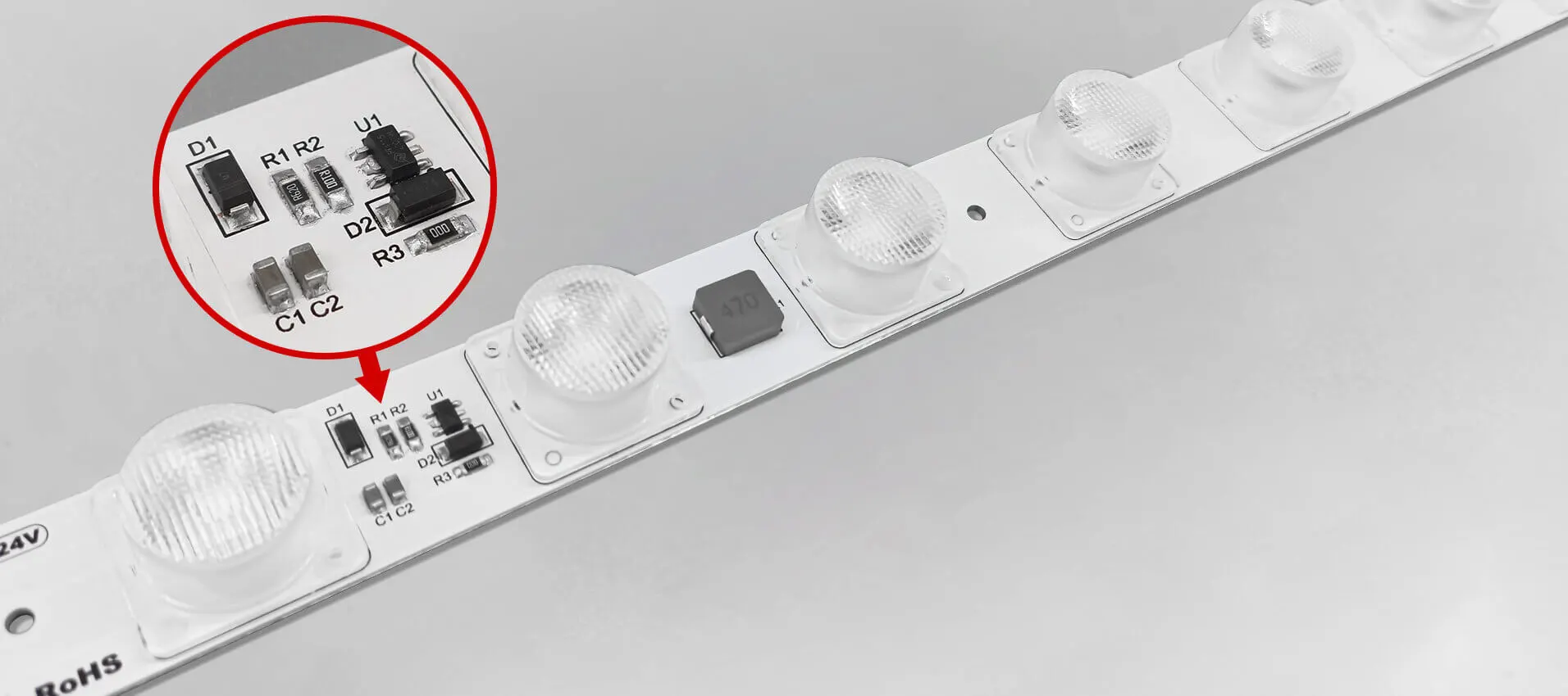 LED laterale a corrente costante Barra rigida Bar_RQW24E020D-HE_CONSTANT DI COSTANTE