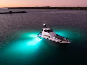 Cyan LED for boat fishing light