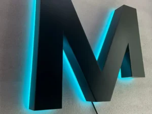 Cyan LED strip light for signage letter lighting