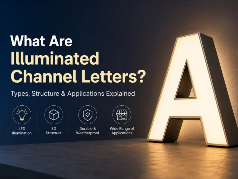 O que são letras de canal iluminadas?